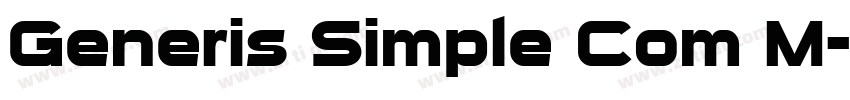 Generis Simple Com M字体转换